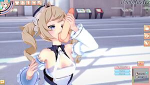 Barbara From Genshin Impact Gets Titty Fucked Hard!