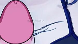 oc new employee with big tits in 3d hentai game.