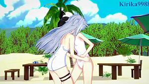 Miku and laura play lesbian in 3d cartoon outfits! 😘