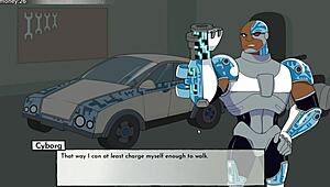 in 18titans part 15, raven goes on a date in the game.