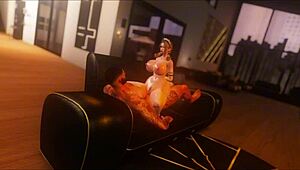 巨乳メイドが上司にボンデージサービスで縛りプレイ