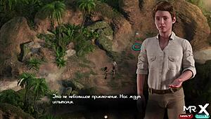 Treasure of Nadia character rides cock feeling three pussies