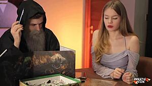 D&D Adventure with Rough Blowjob and Cum on Big Ass
