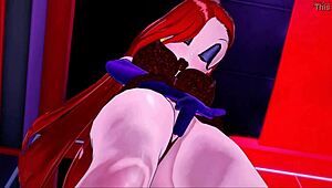 jessica rabbit fingers her pussy to orgasm in hotel room cartoon hentai.