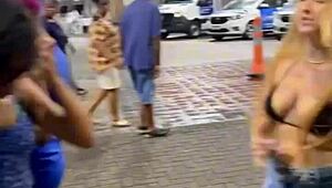 Wow, street party turns into wild car banging!