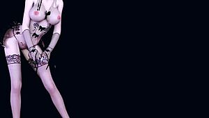 3D Big Boobs Asian Stripper Fucked Hard in Sexy Lingerie