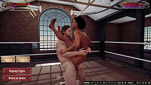 Ethan Battles Meigui II in Naked Fighter 3D Wrestling Match