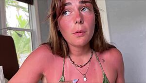 PUTTING ALOE VERA on Arabella Rose, My Little Step Sister, Gets Wild