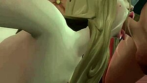 Nadaljuje z divjim sesanjem, intenzivni facefuck in lepljiv deepthroat