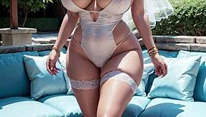 Wow, Is This 3D AI Bride's Boobs Real? Check Her Pussy Masturbation ASMR!