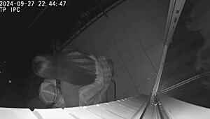 Real cheating wife and friend fuck on hotel balcony taboo sex 😈