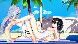 Miku and laura play lesbian in 3d cartoon outfits! 😘