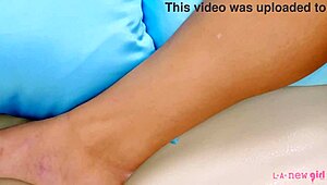 ADORABLE BLONDE NAKED CLOSE-UP IN PHOTOSHOOT