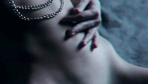 she smears cream on her tits and pussy