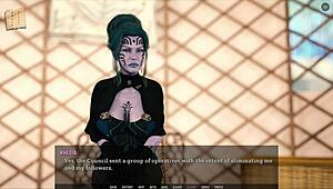 Beautiful 3D animation of a big-boobed MILF in a porn movie