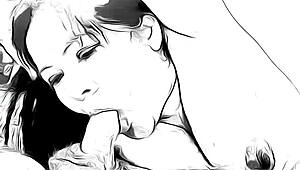 アニメ痴女が「今すぐ搾り取ってあげる」ってチンポしゃぶりまくる