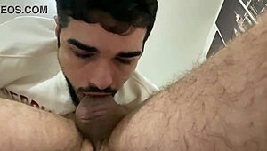 a guy receives the best blowjob from his partner