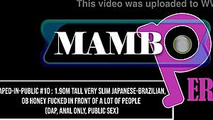 Yo, this Japanese-Brazilian babe gets banged in public! 😲