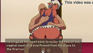 Elf slut gets pounded by big black cock in hentai game!