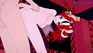 Hakos Baelz and Nanashi Mumei Intense Sex Creampie!