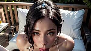 Wow, Is This 3D AI Bride's Boobs Real? Check Her Pussy Masturbation ASMR!