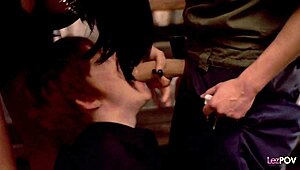 Cock belt surprises two lesbian friends with spanking, masturbation, and unexpected pleasures.