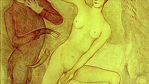 Vintage Erotic Illustration with Seductive Retro Charm