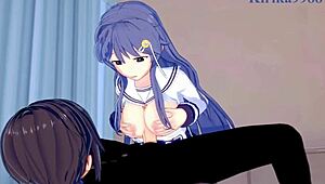 Chiaki Kanda and Kotone Hara in intense hentai creampie