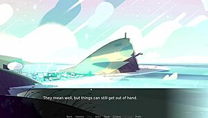 In gem blast part 1, garnet gives an amazing blowjob