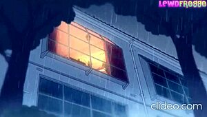 Animated cartoon featuring big ass character