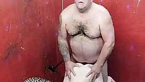 gay bodybuilder muscular belly