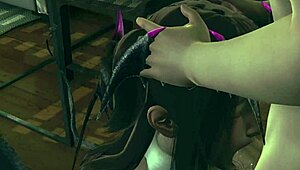 A succubus with big tits snuck up on me in the night for some 3d hentai action