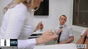 Theo Brady Spills Coffee on Alex Mecum's Chest to Get Alone with Him