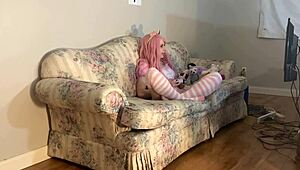 Hey, my step daughter got stuck under the Christmas tree, so I ate her ass and fucked her pussy