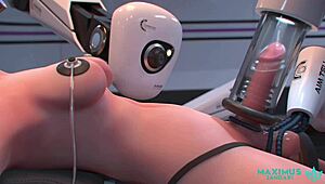 Futa Ahri gets milked hard under the control of a dominating AI force