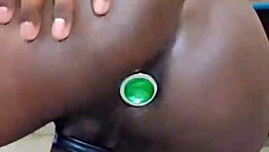 crossdresser sissy loves solo anal play with toys in private