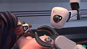 Futa Ahri gets milked hard under the control of a dominating AI force