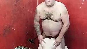 gay bodybuilder muscular belly