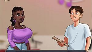 summertime saga 76 features small tits brunette in erotic hentai game scenes.