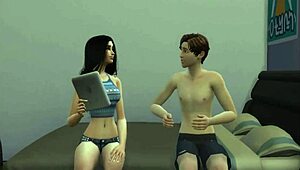 mi prima me pide disculpas chupando mi polla y le termino rompiendo el culo