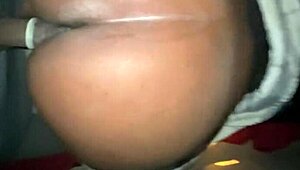 Shy ebony teen neighbor takes monster cock outdoors!