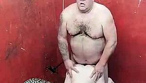 gay bodybuilder muscular belly