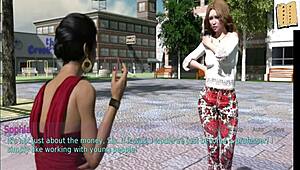 Wife and stepmother play game with brunette and blonde teens, exposing big asses and tits