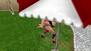 animated 3d cute lesbian girls fuck in lifting position