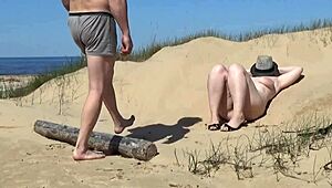 ever thought of helping a juicy female get wild on the beach?