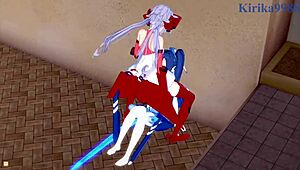 tsubasa kazanari and maria cadenzavna eve explore lesbian futanari pleasures in symphogear hentai