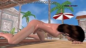 Cute Girl Gets Fingered And Rubs Pussy In 3D Hentai