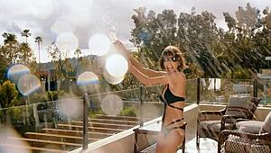 hard-bodied ema works out with gym buddy