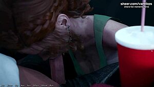 I’m Obsessed with 18yo Redhead’s Public Blowjob and Creampie at Cinema