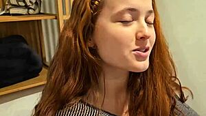 Slutty Redheaded Step Daughter Drains Balls on Her Tits - Red Eviee, Danny Dirt
